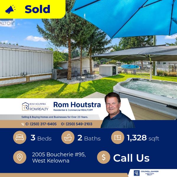This Manufactured Home at 20 05 Boucherie Unit 95, West Kelowna has just been sold